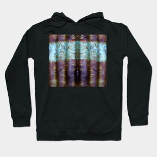 Corrugated Abstract in Purple and Blue - by Avril Thomas Hoodie